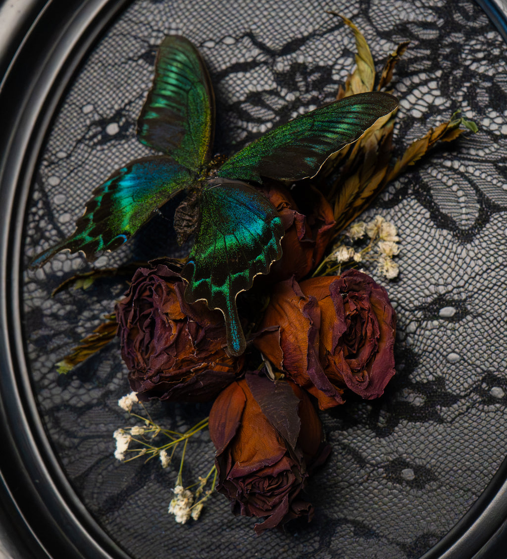 Gothic Butterfly Flower Wall Art