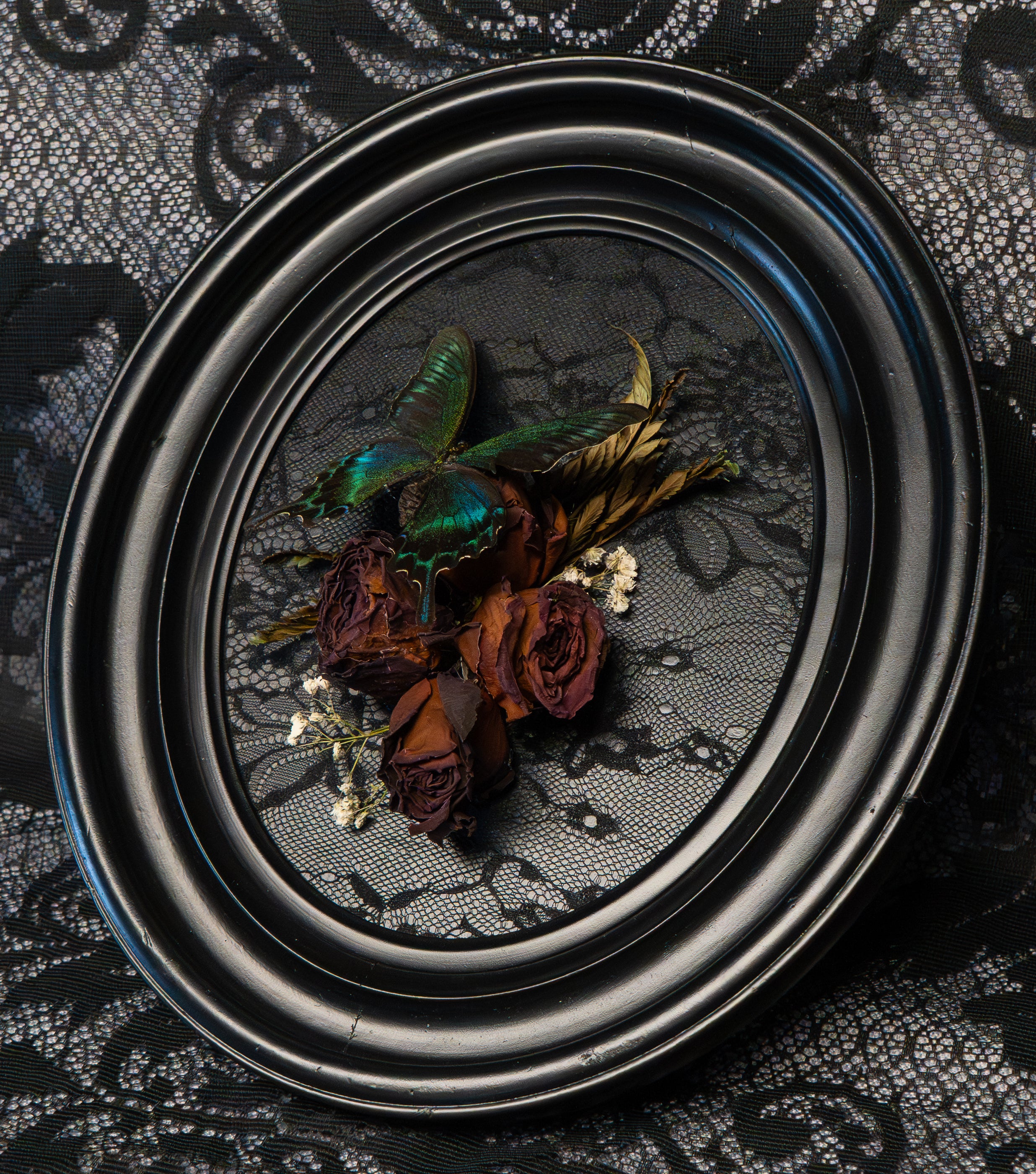 Gothic Butterfly Flower Wall Art