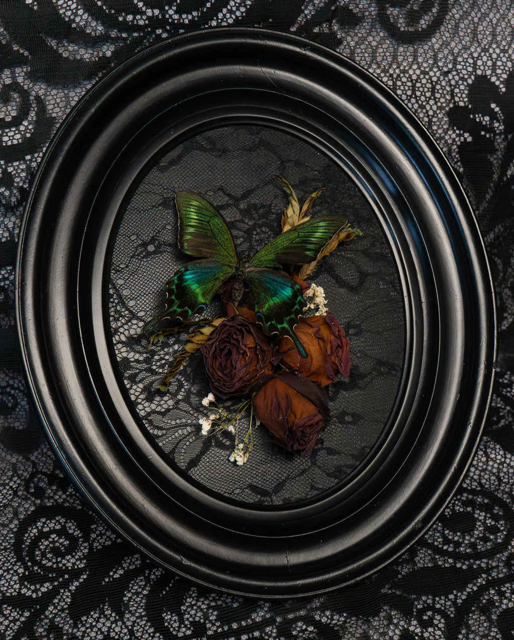 Gothic Butterfly Flower Wall Art