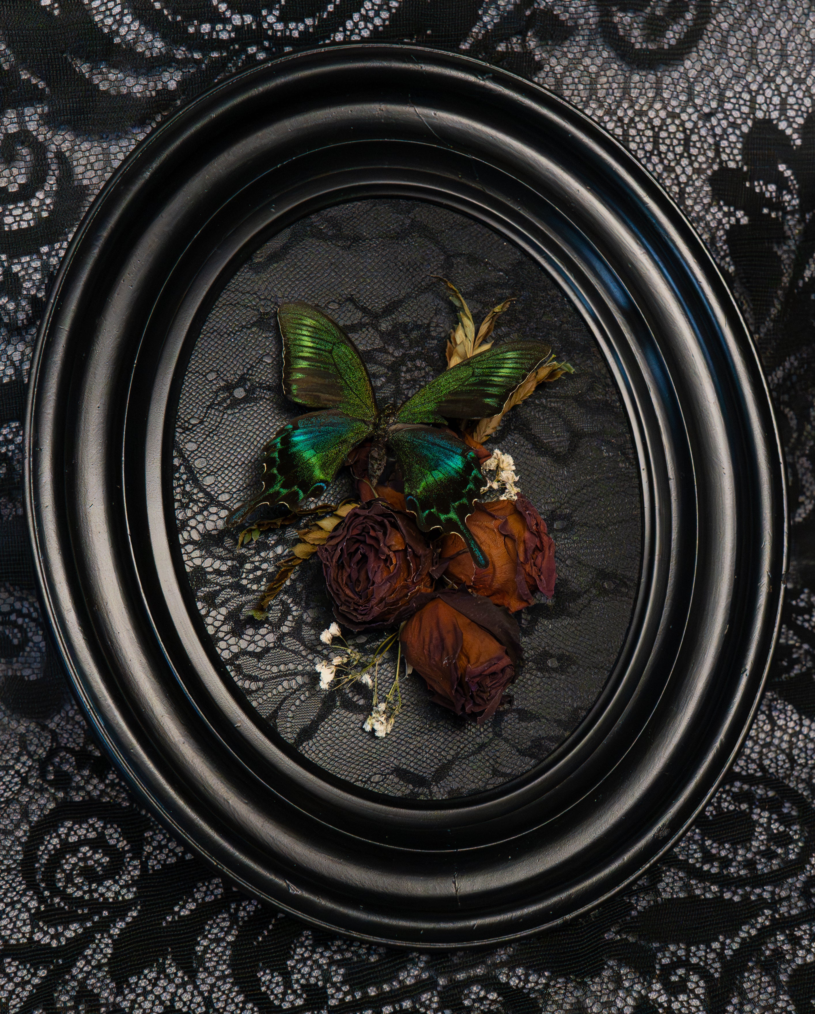 Gothic Butterfly Flower Wall Art