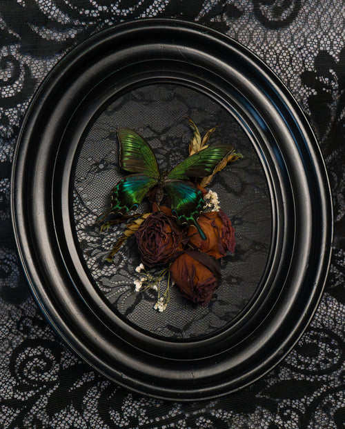 Gothic Butterfly Flower Wall Art